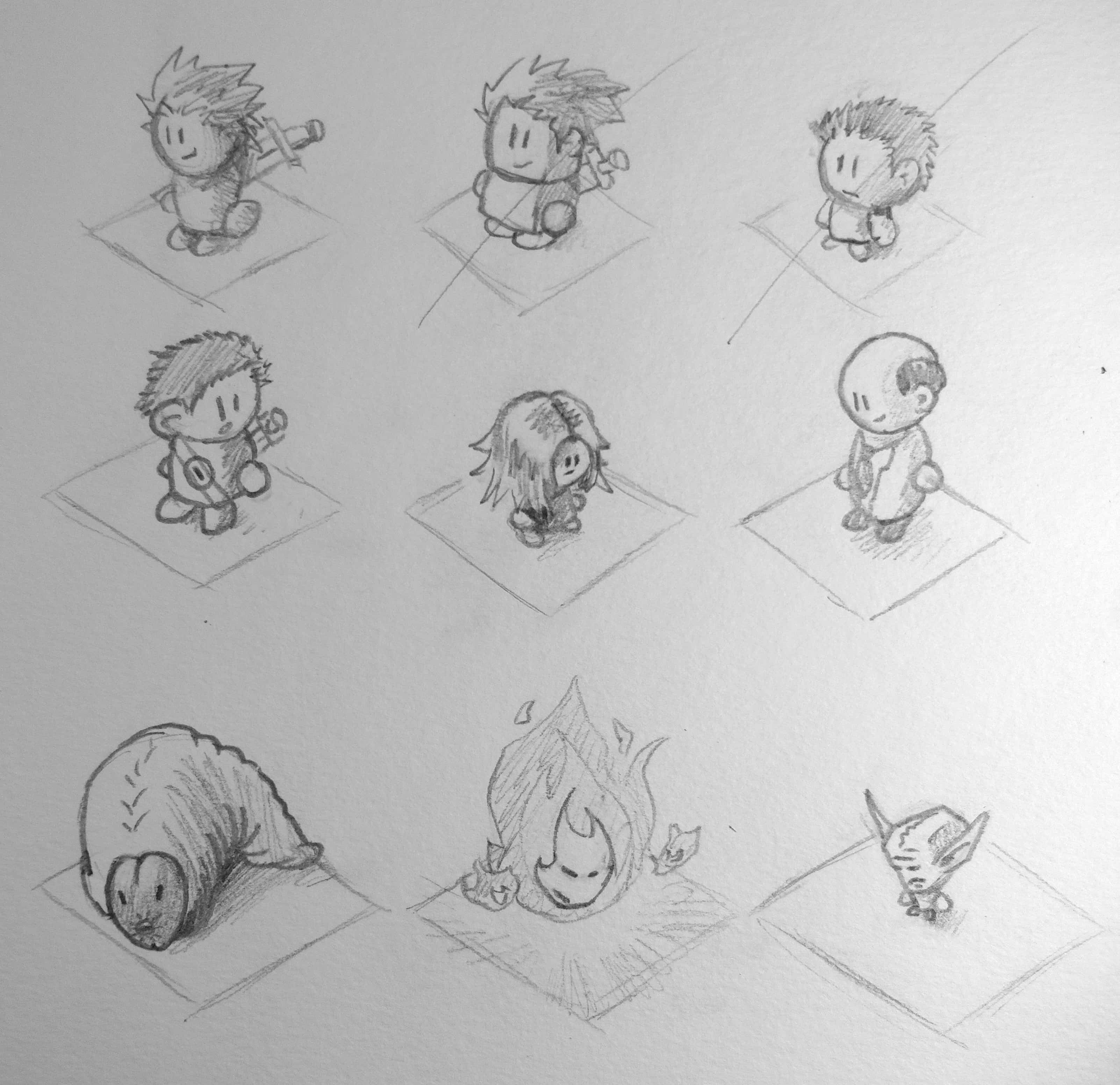 Jour 007 : Design des personnages et première étape du scénario