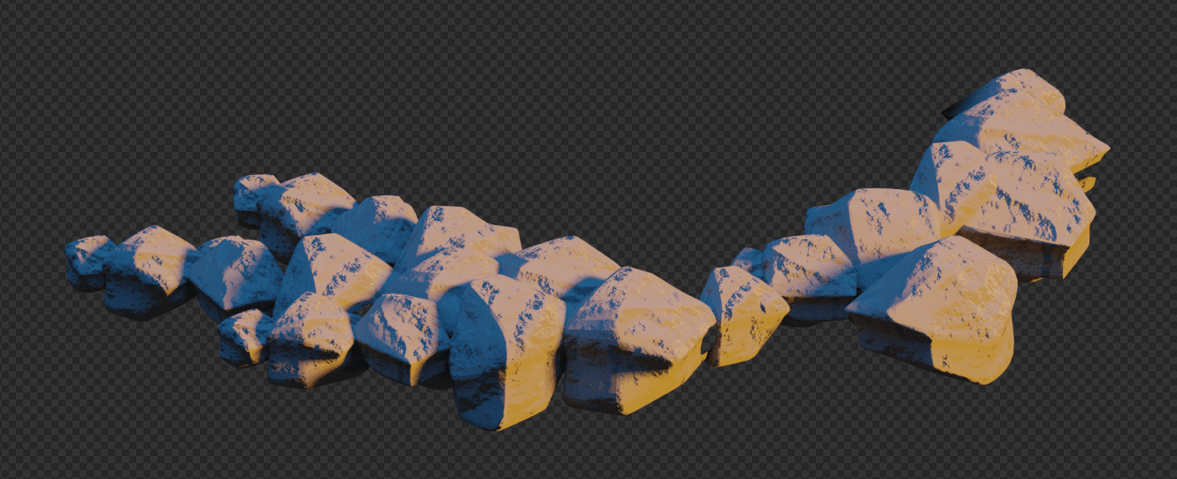 des rochers